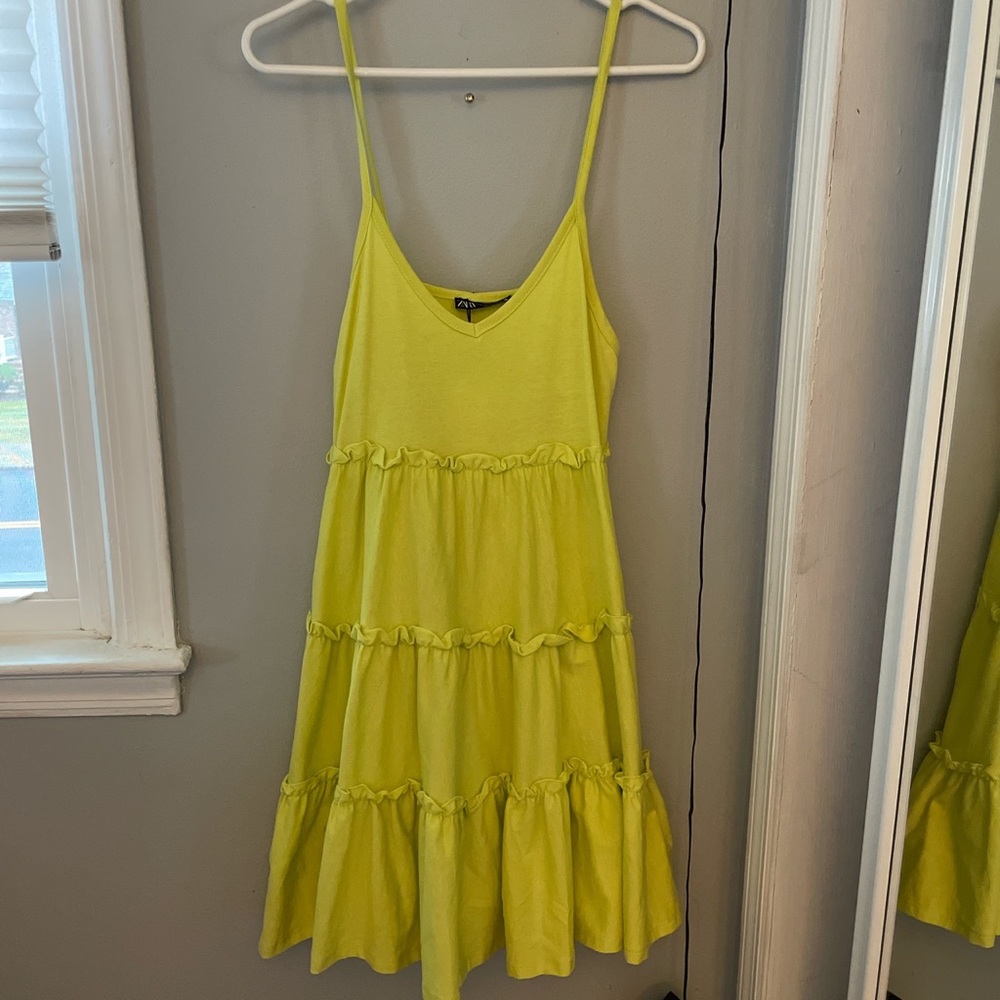 Green/Yellow Zara dress